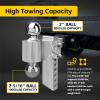image:imageMaxxHaul Adjustable Aluminum Ball Mount with 6 Drop and 7 Rise Fits 2 Receivers Dual Hitch Balls 2 and 2516 10000 lb GTW Capacity Polished IndustrialGrade Aluminum 50975