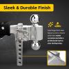 image:imageMaxxHaul Adjustable Aluminum Ball Mount with 6 Drop and 7 Rise Fits 2 Receivers Dual Hitch Balls 2 and 2516 10000 lb GTW Capacity Polished IndustrialGrade Aluminum 50975