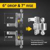image:imageMaxxHaul Adjustable Aluminum Ball Mount with 6 Drop and 7 Rise Fits 2 Receivers Dual Hitch Balls 2 and 2516 10000 lb GTW Capacity Polished IndustrialGrade Aluminum 50975