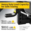 image:imageMaxxHaul Adjustable Ball Mount 5000 lb Towing Capacity with 8Position Height Adjustment Fits 2 Receivers HeavyDuty Steel Tow Hitch with DualPin System 70067