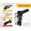 image:imageMaxxHaul Adjustable Dual Ball Mount for 2 Receivers 65 Drop and 75 Rise Dual Hitch Balls with Hitch Stabilizer Rubber Pad and Locking Pin for Quiet Towing 51189