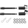image:imageMaxxHaul Hitch Pin Lock Set 2 Hitch Pins 12 and 58 with 1 Shared Lock Keyed Alike AntiTheft Trailer Hitch Lock for Class IV Receivers Weatherproof 50151Black Electro Paint