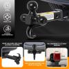 image:imageMaxxHaul Tri Ball Hitch with Rotatable Tow Hook and D Ring Shackle Fits 2 Receiver HeavyDuty Steel 12000 lb Capacity Multi Ball Mount for Towing and Recovery 51008Triple Ball Mount with Hook Hollow Shank  Black