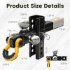 image:imageMaxxHaul Tri Ball Hitch with Rotatable Tow Hook and D Ring Shackle Fits 2 Receiver HeavyDuty Steel 12000 lb Capacity Multi Ball Mount for Towing and Recovery 51008Adjustable Shackle and Dring