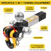 image:imageMaxxHaul Tri Ball Hitch with Rotatable Tow Hook and D Ring Shackle Fits 2 Receiver HeavyDuty Steel 12000 lb Capacity Multi Ball Mount for Towing and Recovery 51008Rotatable Tow Hook and Dring