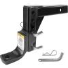 image:imageMaxxHaul Adjustable Ball Mount with 8Position Height Adjustment Fits 2 Receivers Heavy Duty Steel Tow Hitch with Hitch Pin 5000 lb Towing Capacity 51043