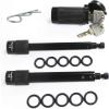 image:imageMaxxHaul Hitch Pin Lock Set 2 Hitch Pins 12 and 58 with 1 Shared Lock Keyed Alike AntiTheft Trailer Hitch Lock for Class IV Receivers Weatherproof 50151Black Electro Paint Finish