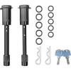 image:imageMaxxHaul Hitch Pin Lock Set 2 Hitch Pins 12 and 58 with 1 Shared Lock Keyed Alike AntiTheft Trailer Hitch Lock for Class IV Receivers Weatherproof 50151Black Electro Paint