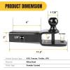 image:imageMaxxHaul 50595 3in1 ATV UTV Trailer Hitch Mount with Hitch Ball and Winch Strap Loop 178 Ball 2 Shank 14 Rise Fits 2 Receiver 2000 lbs Capacity178 Ball  2 Shank  14 Rise  2 000 lb Cap