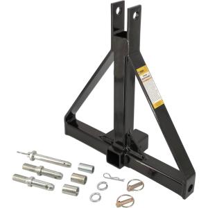 image:imageMaxxHaul 500393 Point 2 inch Heavy Duty Trailer Hitch Drawbar Adapter Category 1 Tractor Tow Compatible with John Deere Kubota CAT BX LM25H WLM Tractor NorTrac Yanmar Kioti