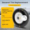 image:imageMaxxHaul 12 FlatFree Solid Polyurethane Replacement Tire  1 Bore Centered Hub  Fits 25mm Shaft  Pre Mounted on Steel Rim  330 lb Load Capacity  Trailer Dolly amp Utility Wheel 50502