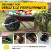 image:imageMaxxHaul 13 No Flat Solid Rubber Tire Maintenance Free 4006 Replacement Wheel for Wheelbarrows and Garden Wagons Heavy Duty Steel Rim with 58 Inch Ball Bearing Puncture Proof 5107913 Tire  58 Bore  175 Centered Hub