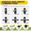 image:imageMaxxHaul 13 No Flat Solid Rubber Tire Maintenance Free 4006 Replacement Wheel for Wheelbarrows and Garden Wagons Heavy Duty Steel Rim with 58 Inch Ball Bearing Puncture Proof 5107913 Tire  58 Bore  175 Centered Hub