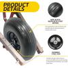 image:imageMaxxHaul 13 No Flat Solid Rubber Tire Maintenance Free 4006 Replacement Wheel for Wheelbarrows and Garden Wagons Heavy Duty Steel Rim with 58 Inch Ball Bearing Puncture Proof 5107913 Tire  58 Bore  175 Centered Hub