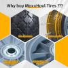 image:imageMaxxHaul 51024 10 Solid Tires Flat Free PU Tire and Wheel with 58 Axle Bore Hole 3 Wide with 22 Offset Hub for Hand Truck Garden Wagon Cart Trolley Dolly Lawn Mower Replacement Tire  2 Pack10 Tires 2 pack