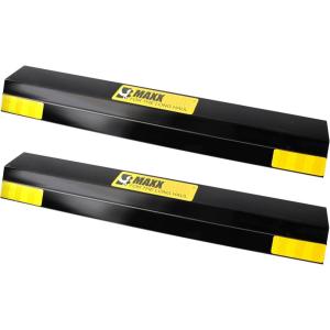 image:imageMaxxHaul 51034 16 in Heavy Duty Car Parking Stoppers 2 Pack Easy Install 16 x 18 x 38 for Garage and Outdoor Car SUV Truck Eco Friendly Material Reflective Strips16 x 18 x 38