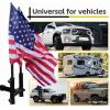image:imageMAXXHAUL 50607 Hitch Mount Dual Flagpole Holder with AntiWobble Pins for 2 Receivers