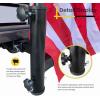 image:imageMAXXHAUL 51039 Heavy Duty Hitch Mount Dual Flagpole Holder with AntiWobble Pins for 2 Receivers