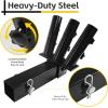image:imageMaxxHaul 50954 Triple Flagpole Holder for 2 Trailer Hitch  ThreeHeaded Flag Pole Hitch Mount Fits Jeep RV SUV Pickup CamperTrailer