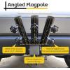 image:imageMaxxHaul 50954 Triple Flagpole Holder for 2 Trailer Hitch  ThreeHeaded Flag Pole Hitch Mount Fits Jeep RV SUV Pickup CamperTrailer