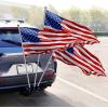 image:imageMaxxHaul 50954 Triple Flagpole Holder for 2 Trailer Hitch  ThreeHeaded Flag Pole Hitch Mount Fits Jeep RV SUV Pickup CamperTrailer