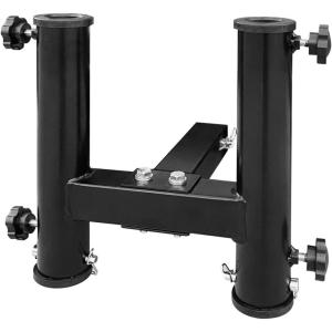 image:imageMAXXHAUL 50607 Hitch Mount Dual Flagpole Holder with AntiWobble Pins for 2 Receivers