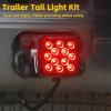 image:imageMaxxHaul 70429 Trailer Hitch Cover with 12 LEDs Brake Light Black 2 inch