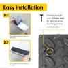 image:imageMaxxHaul 51094 6 PCS Rubber Stair Tread for Stairs amp Steps Skid Resistant Indoor and Outdoor Stair Treads SelfAdhesive Rubber Safety Mats with NonSlip Tread Surface 155 x 4 Each Black