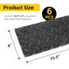 image:imageMaxxHaul 51094 6 PCS Rubber Stair Tread for Stairs amp Steps Skid Resistant Indoor and Outdoor Stair Treads SelfAdhesive Rubber Safety Mats with NonSlip Tread Surface 155 x 4 Each Black