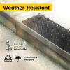 image:imageMaxxHaul 51094 6 PCS Rubber Stair Tread for Stairs amp Steps Skid Resistant Indoor and Outdoor Stair Treads SelfAdhesive Rubber Safety Mats with NonSlip Tread Surface 155 x 4 Each Black