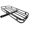 image:imageMaxxHaul 50890 53 x 1912 Hitch Cargo Carrier with Hitch Tightener  Trailer Mount Steel with High Side Rails for RV Truck SUV Van Car 2 Receiver 500lb Load Capacity Black