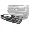 image:imageMaxxHaul 50980 500 lb Capacity Steel Hitch Mount Folding Cargo Carrier Mesh Basket with 1 Tightener fits 2 inch Hitch Receiver 60 x 21 x 65 in for Car SUV Pickup Truck Van Camping Traveling