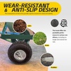 image:imageMaxxHaul 10 Inch Pneumatic Replacement Wheel 2 Pack 300 lb Capacity Air Filled Utility Tire with Steel Hub and Ball Bearings Ideal for Hand Trucks Dollies and Wagons 58 Bore 51078