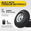 image:imageMaxxHaul 10 Inch Pneumatic Replacement Wheel 2 Pack 300 lb Capacity Air Filled Utility Tire with Steel Hub and Ball Bearings Ideal for Hand Trucks Dollies and Wagons 58 Bore 51078