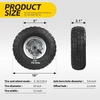 image:imageMaxxHaul 10 Inch Pneumatic Replacement Wheel 2 Pack 300 lb Capacity Air Filled Utility Tire with Steel Hub and Ball Bearings Ideal for Hand Trucks Dollies and Wagons 58 Bore 51078