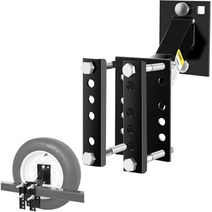 image:imageMaxxHaul 70214 Powder Coat Black Trailer Spare Tire Carrier For 10 inch and 12 inch Utility Trailer TiresFor 1012 Inch Tires Single