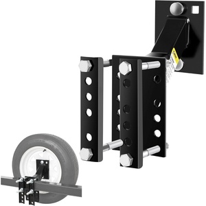 image:imageMaxxHaul 70214 Powder Coat Black Trailer Spare Tire Carrier For 10 inch and 12 inch Utility Trailer TiresFor 45 Lug Wheels Single
