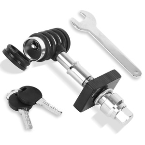 image:imageMaxxHaul Quiet 58 Hitch Locking Pin Set AntiRattle Hitch Pin with 90 Swivel Lock Fits Standard 2 x 2 Hitch Receivers 258 Usable Span Chrome Finish 50174