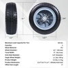 image:imageMaxxHaul 12 Flat Free Solid Tire 12x4007 Wheel with 58 Axle Bore Hole  Double Sealed Bearings 3 Offset Hub  Hand TruckGarden Cart Replacement  400 lb Capacity 2Pack 5102512 Tires 2 pack