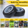 image:imageMaxxHaul 12 Flat Free Solid Tire 12x4007 Wheel with 58 Axle Bore Hole  Double Sealed Bearings 3 Offset Hub  Hand TruckGarden Cart Replacement  400 lb Capacity 2Pack 5102512 Tires 2 pack