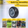 image:imageMaxxHaul 12 Flat Free Solid Tire 12x4007 Wheel with 58 Axle Bore Hole  Double Sealed Bearings 3 Offset Hub  Hand TruckGarden Cart Replacement  400 lb Capacity 2Pack 5102512 Tires