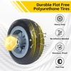 image:imageMaxxHaul 12 Flat Free Solid Tire 12x4007 Wheel with 58 Axle Bore Hole  Double Sealed Bearings 3 Offset Hub  Hand TruckGarden Cart Replacement  400 lb Capacity 2Pack 5102512 Tires