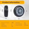 image:imageMaxxHaul 12 Flat Free Solid Tire 12x4007 Wheel with 58 Axle Bore Hole  Double Sealed Bearings 3 Offset Hub  Hand TruckGarden Cart Replacement  400 lb Capacity 2Pack 5102510 Tires