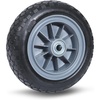 image:imageMaxxHaul 12 Flat Free Solid Tire 12x4007 Wheel with 58 Axle Bore Hole  Double Sealed Bearings 3 Offset Hub  Hand TruckGarden Cart Replacement  400 lb Capacity 2Pack 5102510 Tires