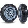 image:imageMaxxHaul 12 Flat Free Solid Tire 12x4007 Wheel with 58 Axle Bore Hole  Double Sealed Bearings 3 Offset Hub  Hand TruckGarden Cart Replacement  400 lb Capacity 2Pack 5102510 Tires 2 pack