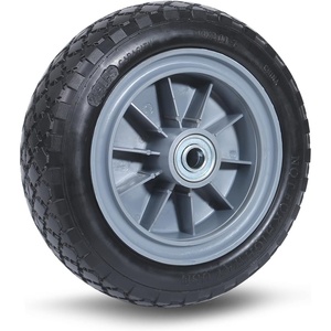 image:imageMaxxHaul 12 Flat Free Solid Tire 12x4007 Wheel with 58 Axle Bore Hole  Double Sealed Bearings 3 Offset Hub  Hand TruckGarden Cart Replacement  400 lb Capacity 2Pack 5102510 Tires