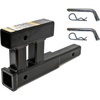 image:imageMaxxHaul 50977 2 Inch Trailer Hitch Extension  Dual Tow Hitch Extension Receiver with 2 Hitch Pins